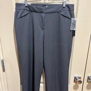 NWT Nicole Miller NY Grey Trouser Wide Leg Sz 12